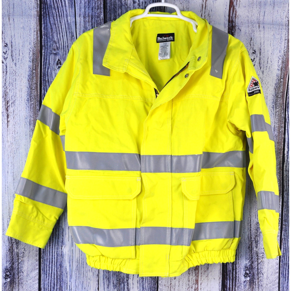 Bulwark Jacket Mens Large Hi-Viz Flame Resistant Reflective 31 ATPV Class 3